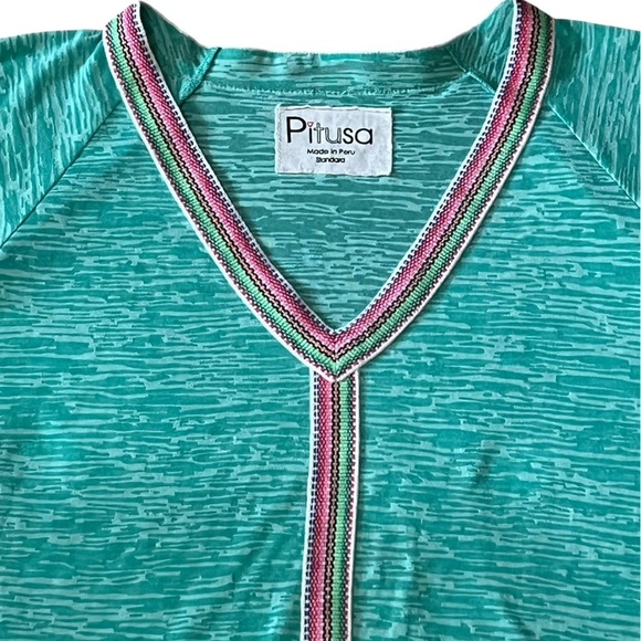 Pitusa Abaya mini v-neck dress in mint Made in Peru - Picture 6 of 11